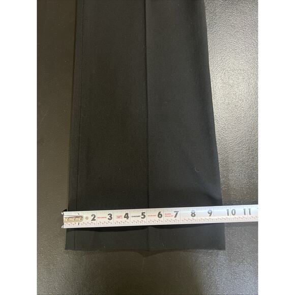 Talbots Pants Womens 12 Black Wide Leg Heritage Trousers Front Zip Career Office - Picture 9 of 9